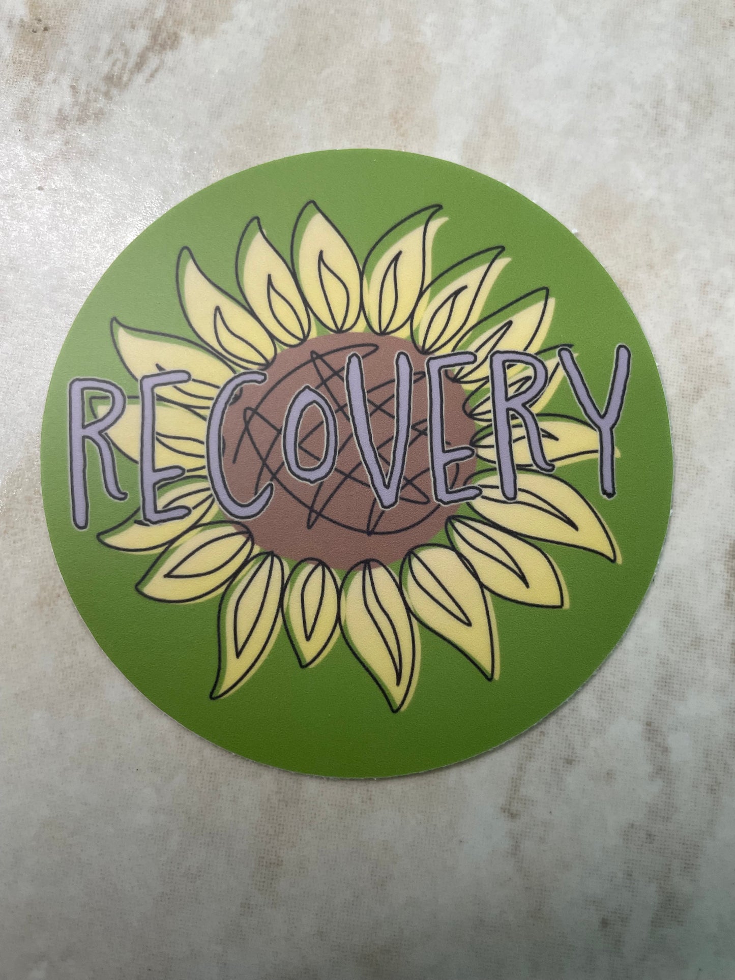 Recovery Sunflower Body Positivity Sticker