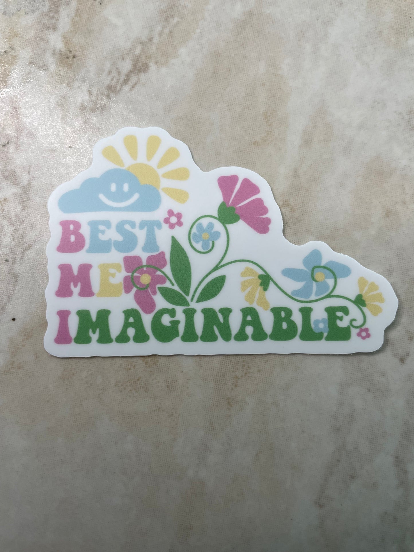 Best Me Imaginable Pastels Body Positivity Sticker