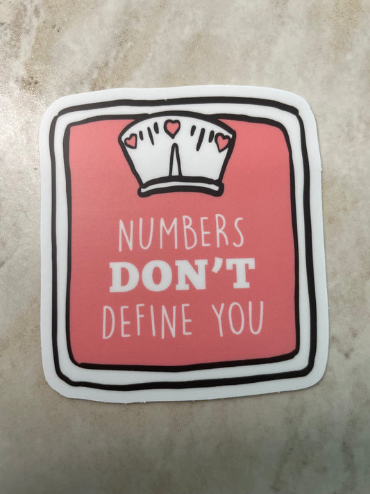 Numbers Don't Define You Body Positivity Sticker