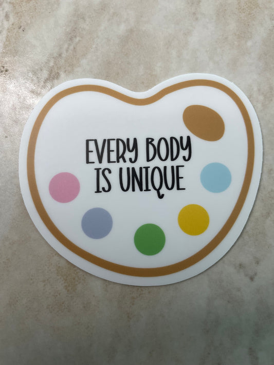 Every Body Is Unique Body Positivity Sticker