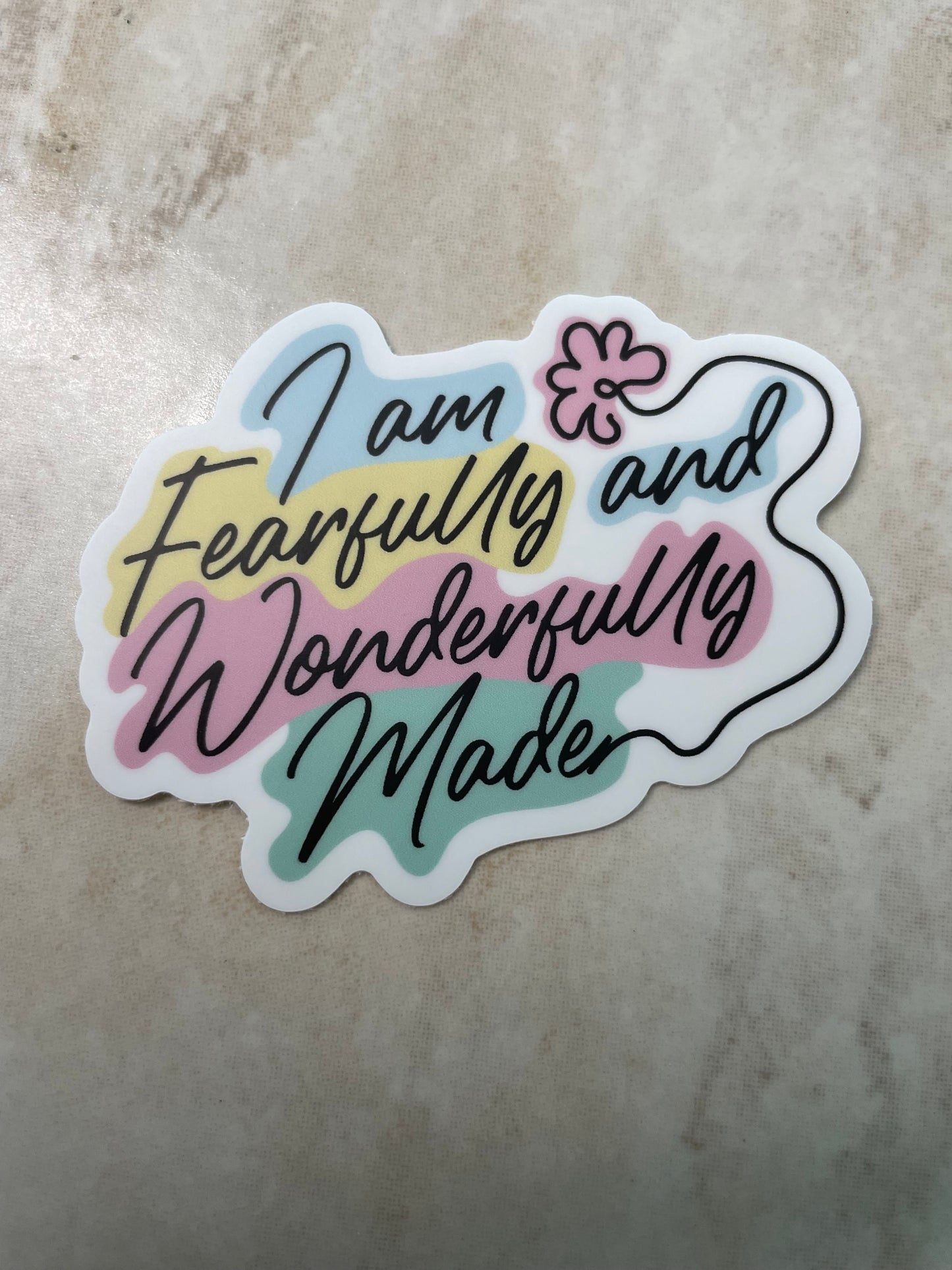 I Am Fearfully & Wonderfully Made Body Positivity Sticker