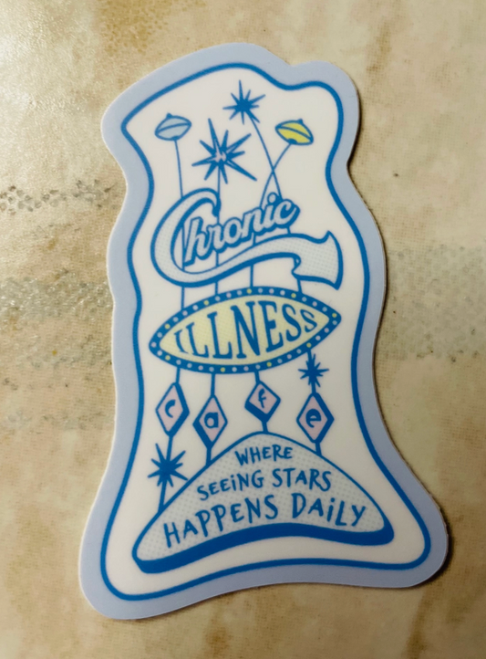 Chronic Illness Cafe: Seeing Stars Happens Daily Sticker
