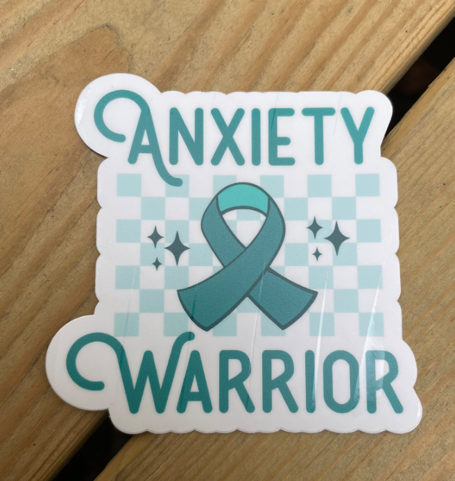 Anxiety Warrior Mental Health Awareness Sticker
