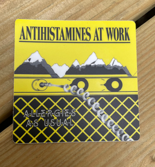 Antihistamines At Work; Allergies As Usual Vinyl Sticker
