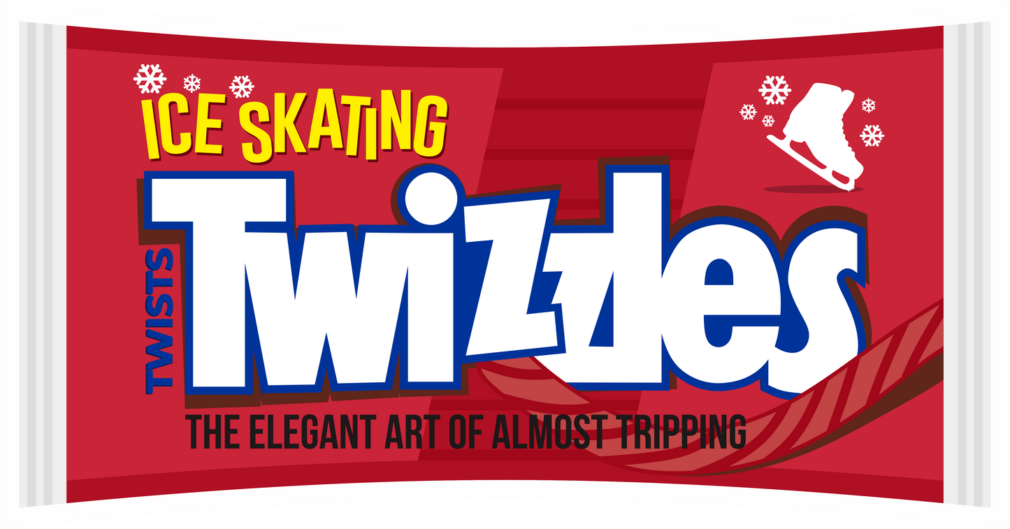 Twizzles Parody Figure Skating Sticker, 3" x 1.6"