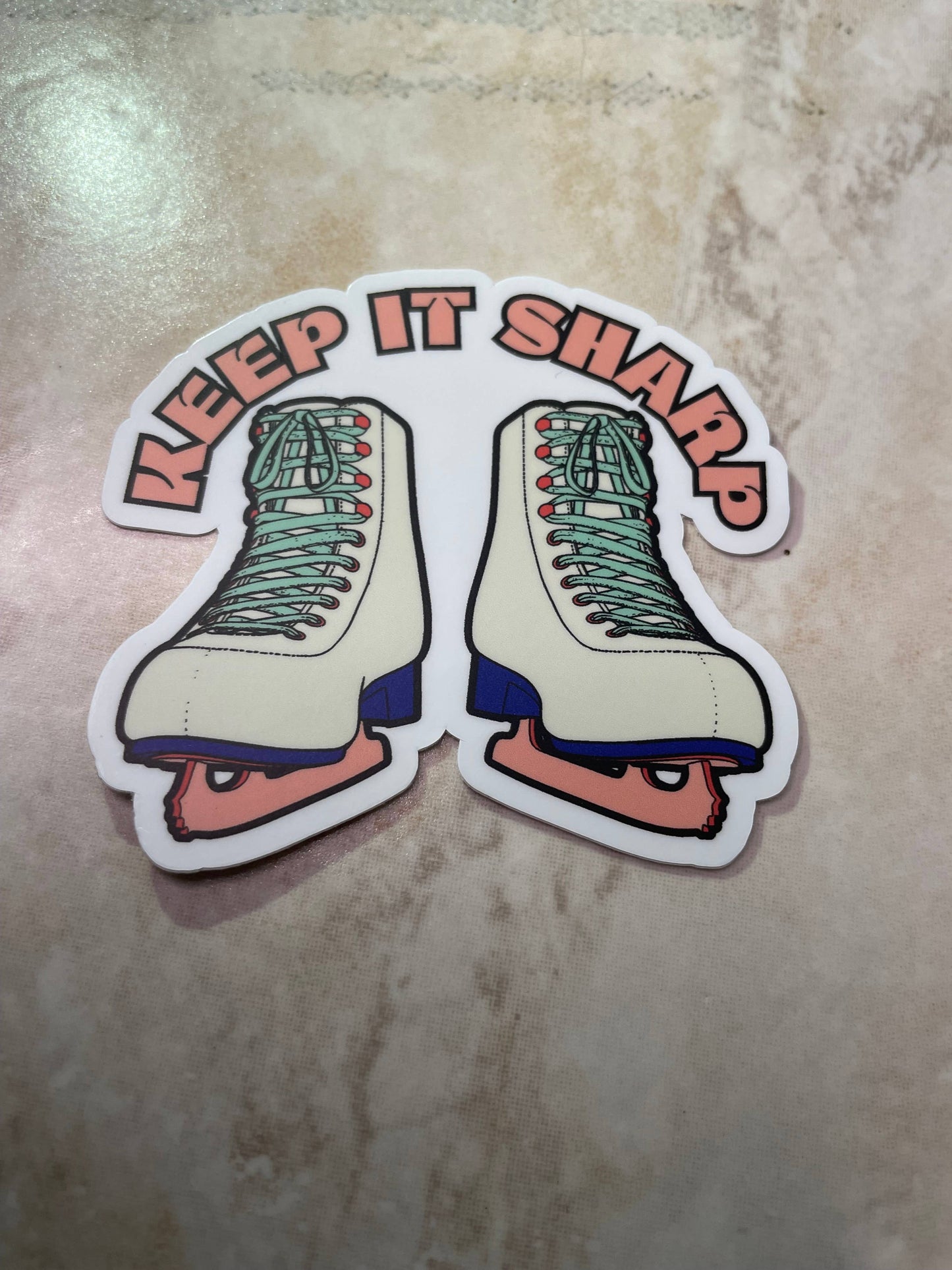 Keep It Sharp Figure Skating Sticker, 3" x 2..75"