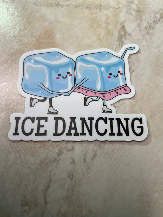 Ice Dancing Figure Skating Sticker, 3" x 2.45"