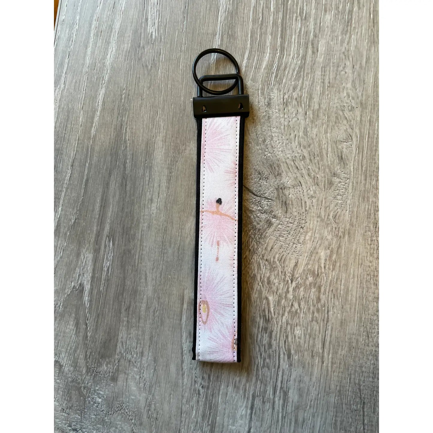 Pink / White Ballerina  Keychain Wristlet