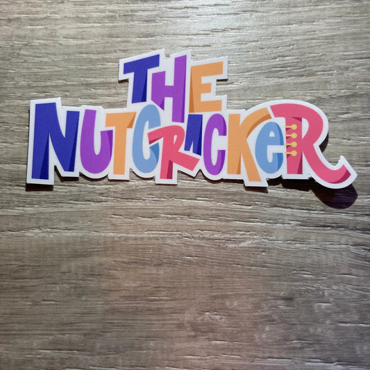 The Nutcracker Typography Vinyl Sticker, 4" x 1.8"