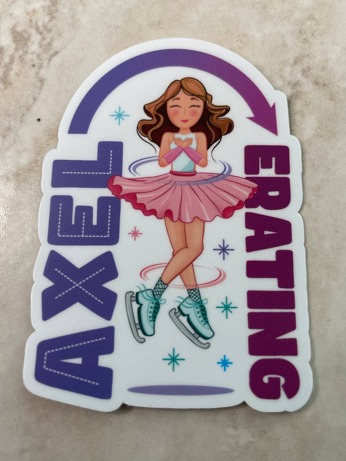 Axel-erating Figure Skating Sticker, 2.1" x 3"