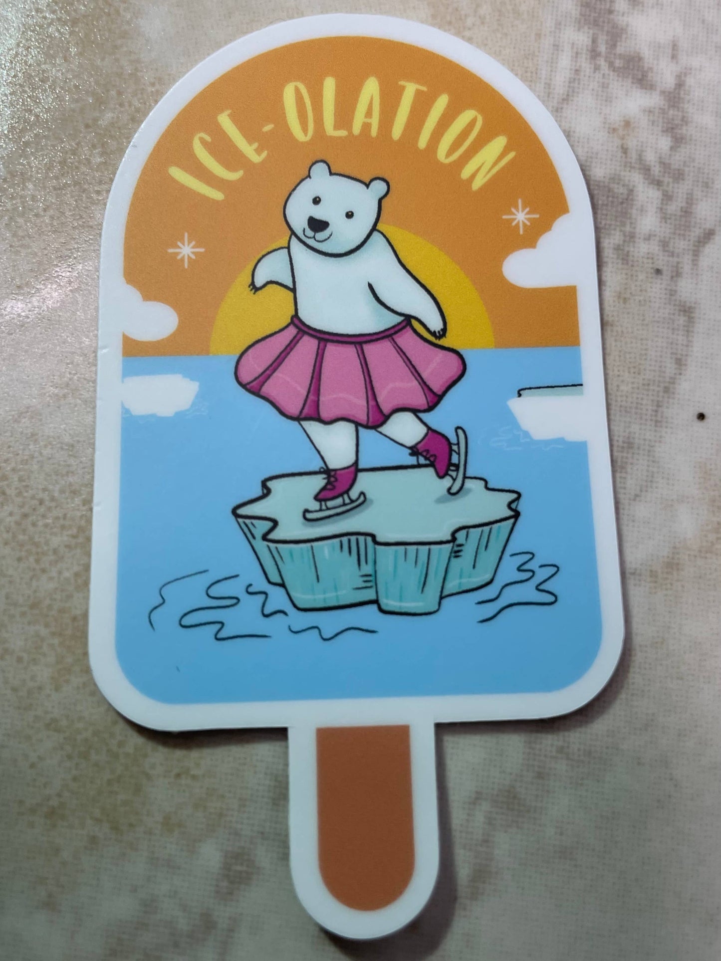 Ice-olating Figure Skating Sticker,  1.7" x 3"