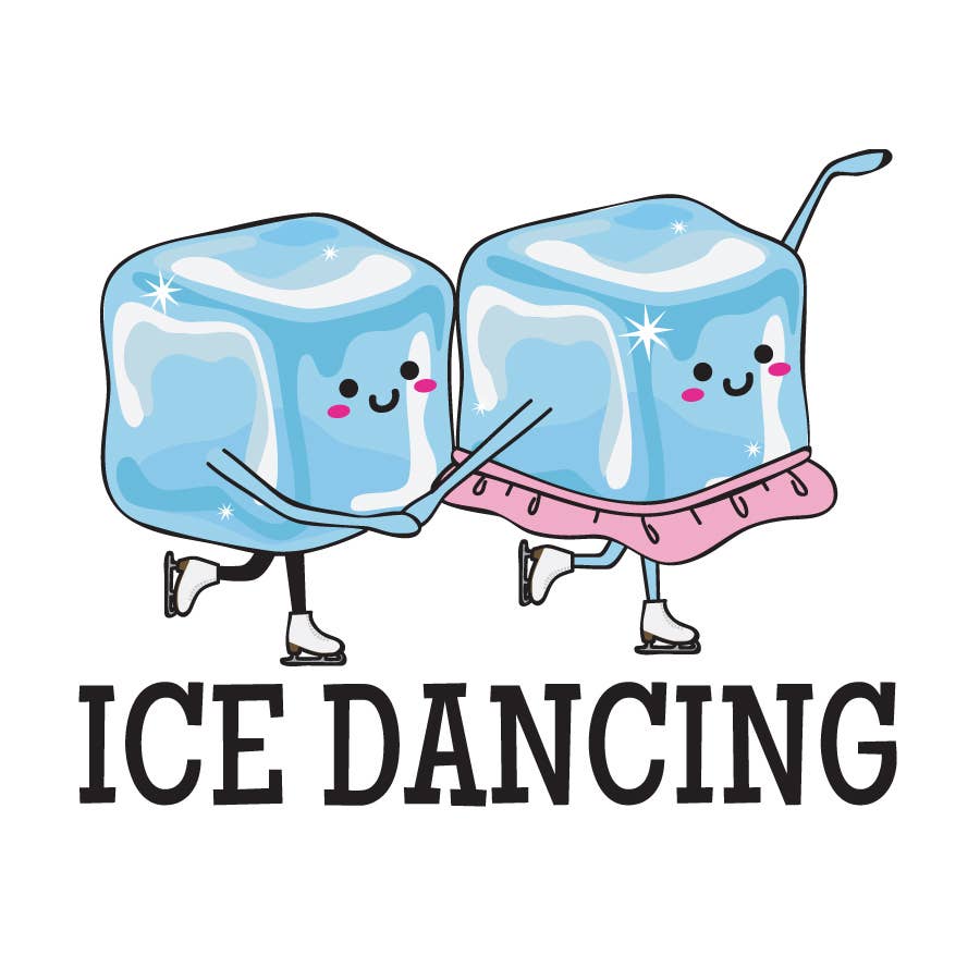 Ice Dancing Figure Skating Sticker, 3" x 2.45"