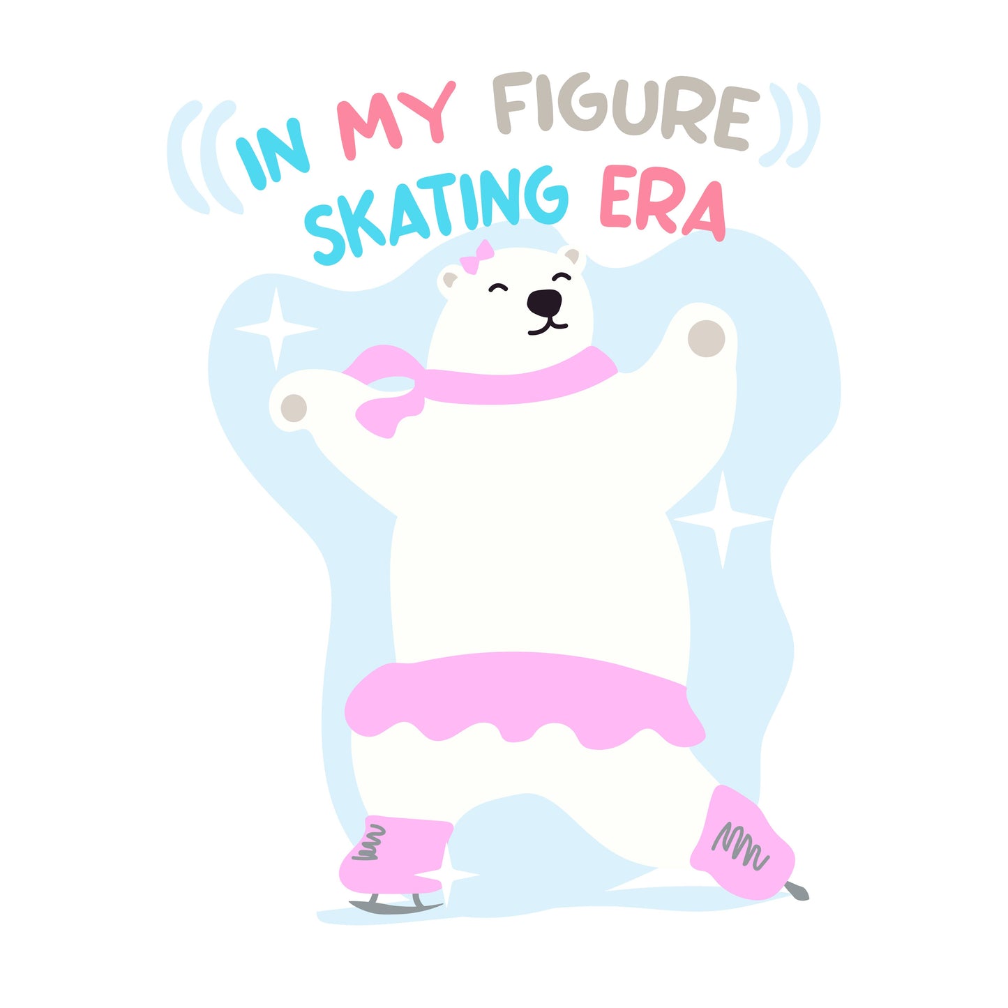 In My Figure Skating Era Sticker, 2.4" x 3"