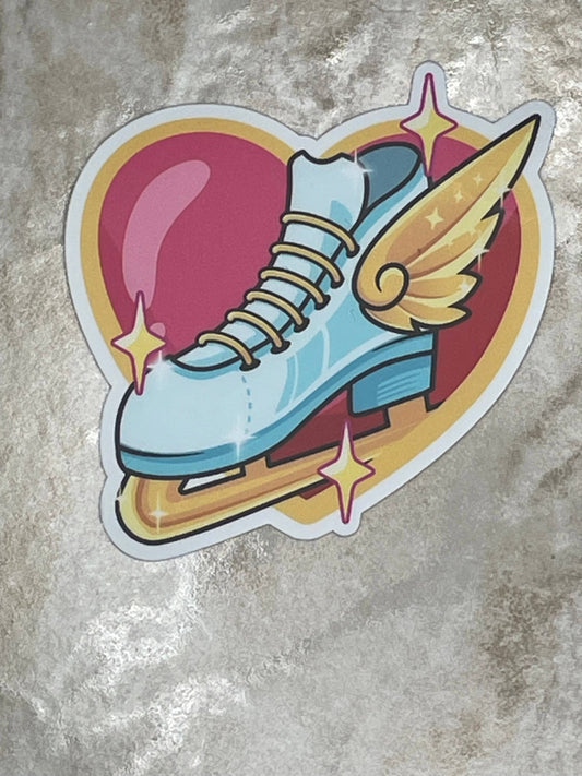 I Believe I Can Fly Figure Skating Sticker, 2.9" x 3"
