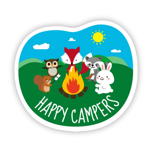 Happy Campers Camping Vinyl Sticker