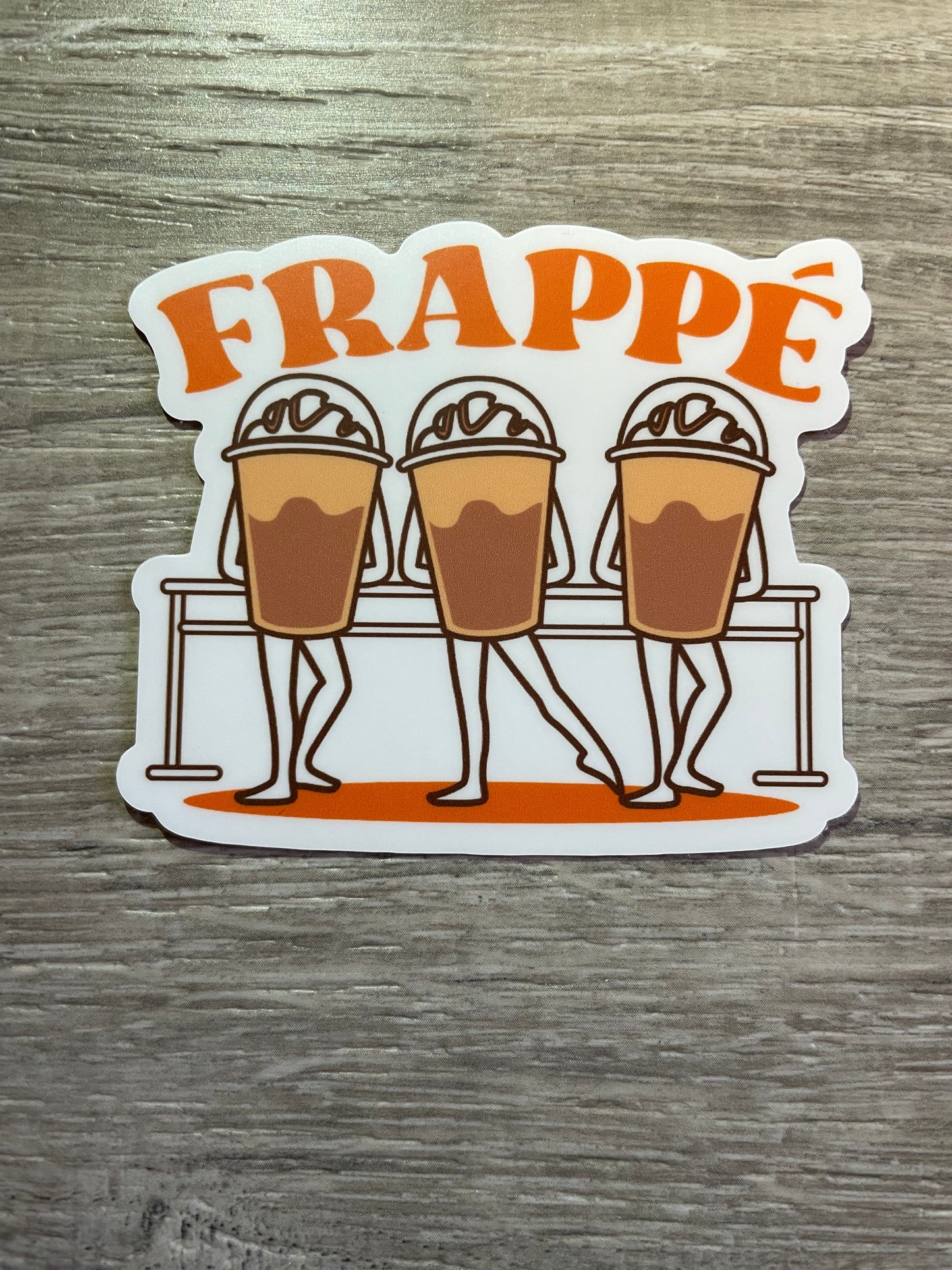 Frappe Dance  Parody Vinyl Sticker, 3" x 2.6"