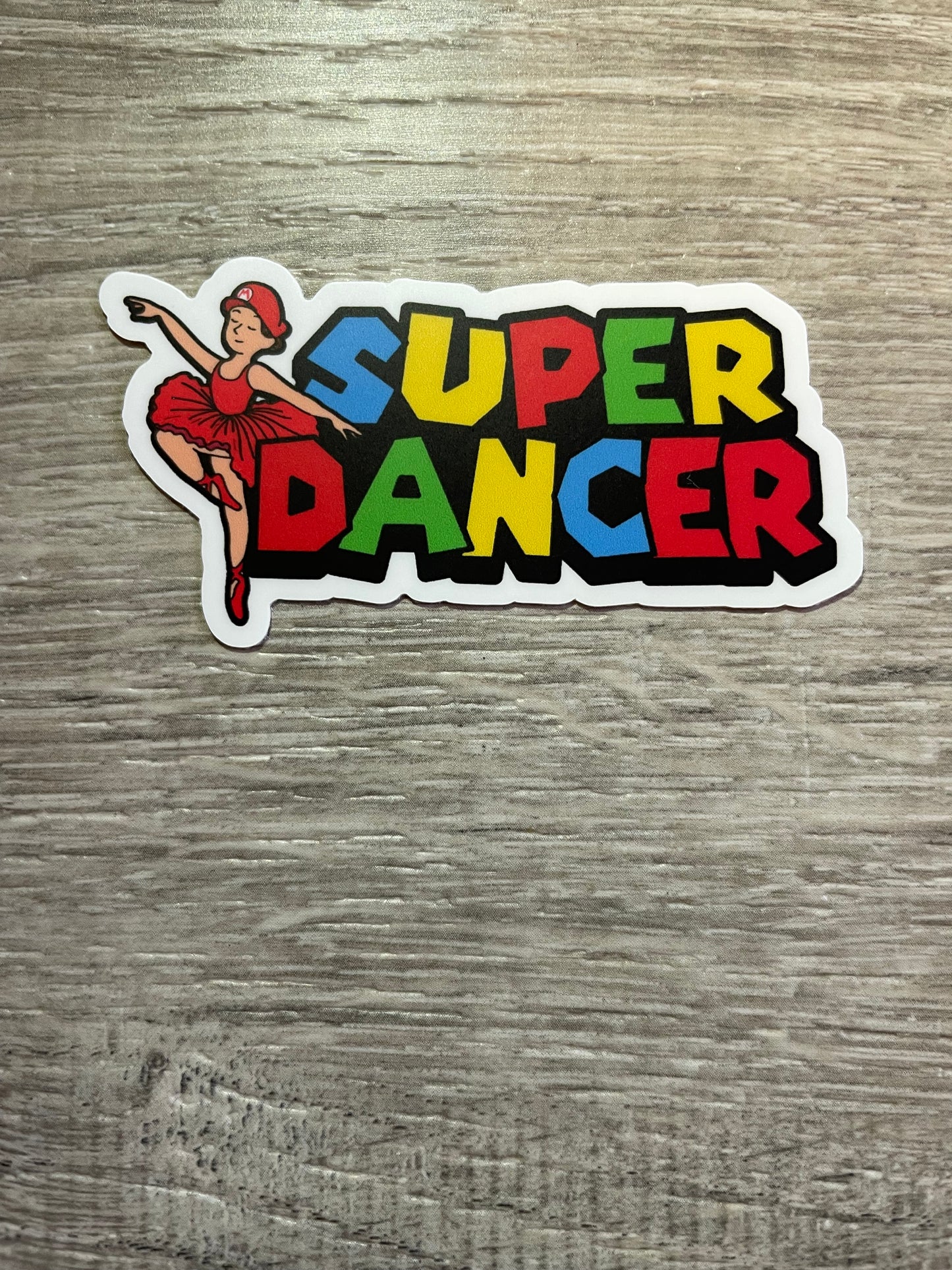 Super Dancer w/ Character Dancer Parody Sticker, 3" x 1.6"