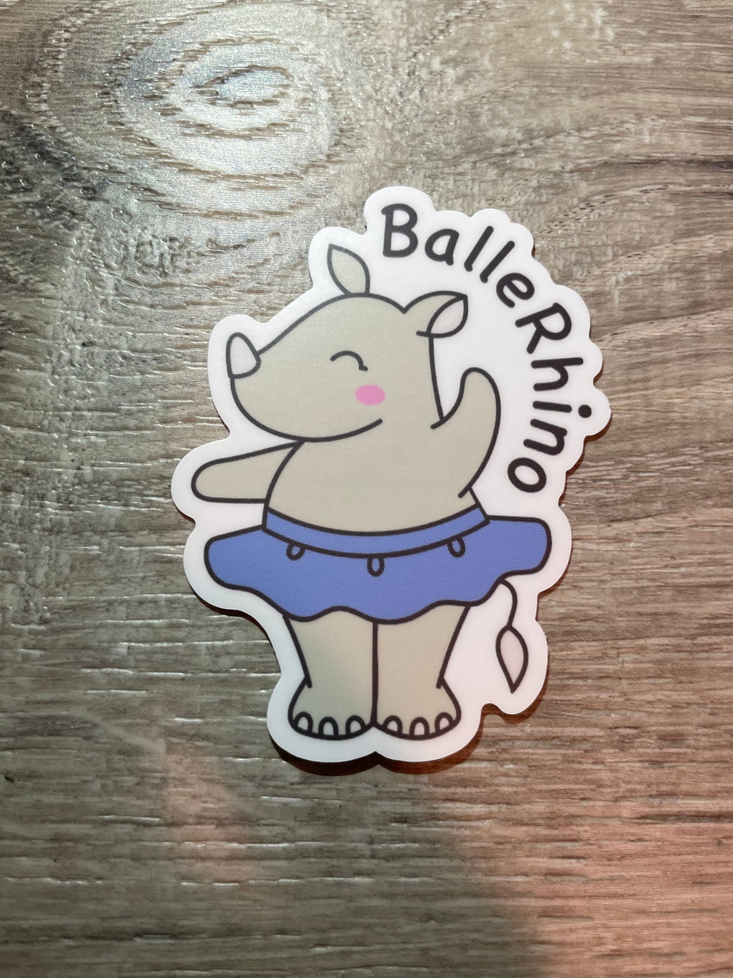BalleRhino Dance Ballet Sticker, 2.3" x 3"