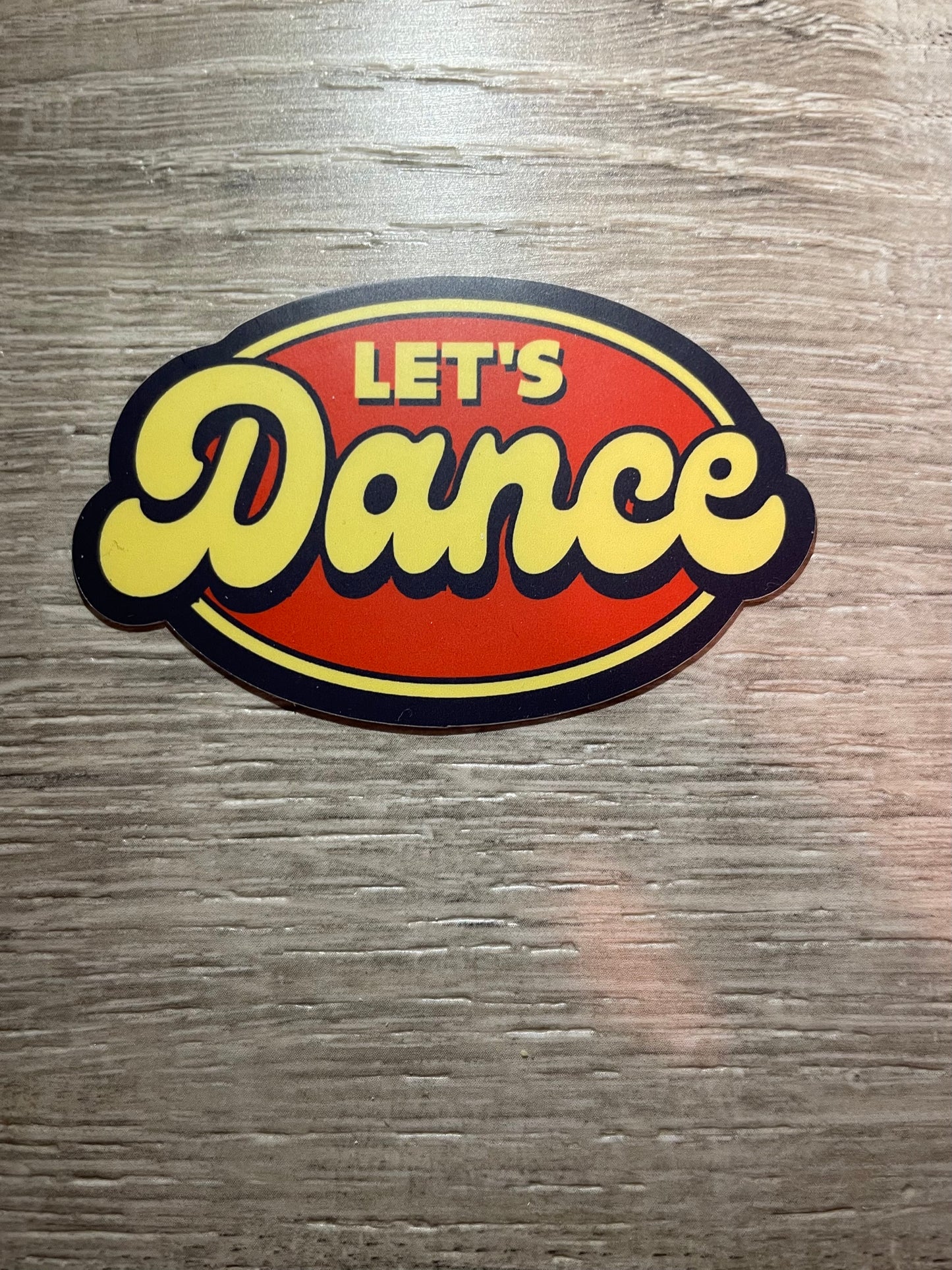 Let's Dance Die-Cut Dance Vinyl Sticker, 3" x 1.8"