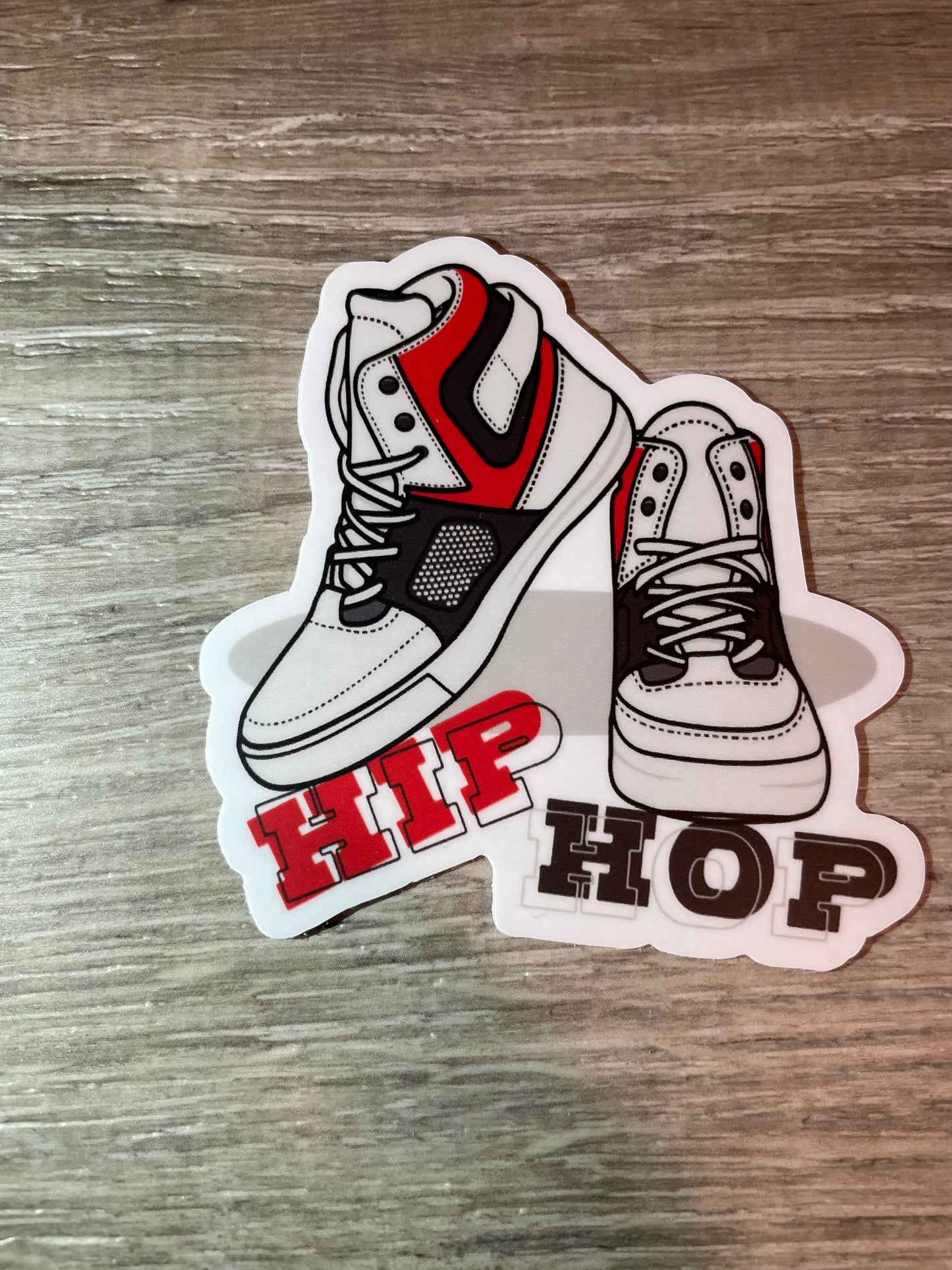 Hip Hop Sneakers Dance Vinyl Sticker, 2.9" x 3"