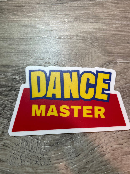 Dance Master Dance Sticker, 3" x 1.8"