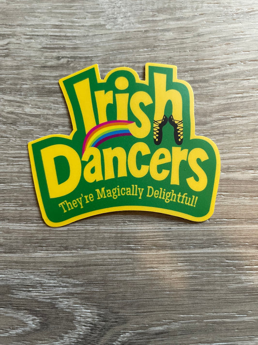Irish Dancers: Magically Delightful Vinyl Sticker, 3" x 2.6"