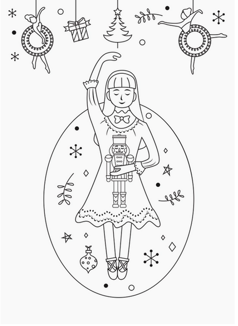Nutcracker Coloring Cards 8-Pack