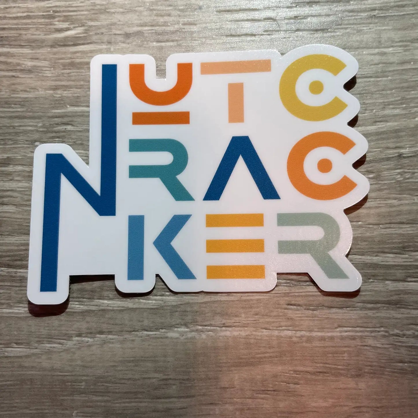 Nutcracker Block Text Vinyl Sticker, 3" x 2.3"