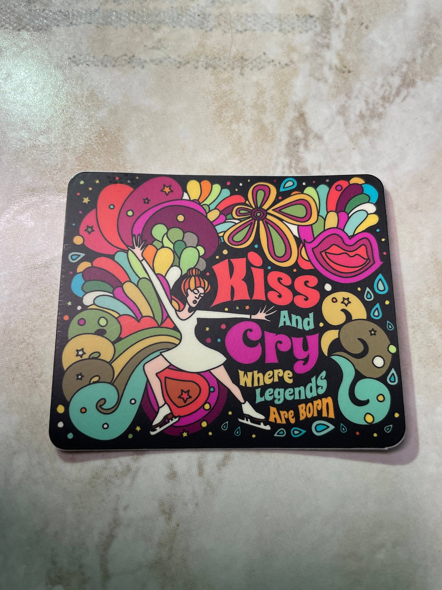 Kiss & Cry Legends Figure Skating Sticker, 3" x 2.5"