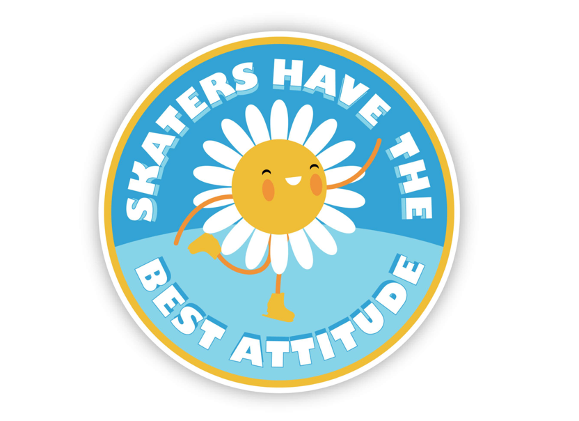 Skaters Have the Best Attitude Daisy Figure Skating Sticker