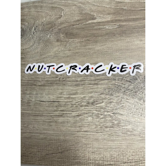 Nutcracker Friends Typography Sticker, 6" x 0.709"
