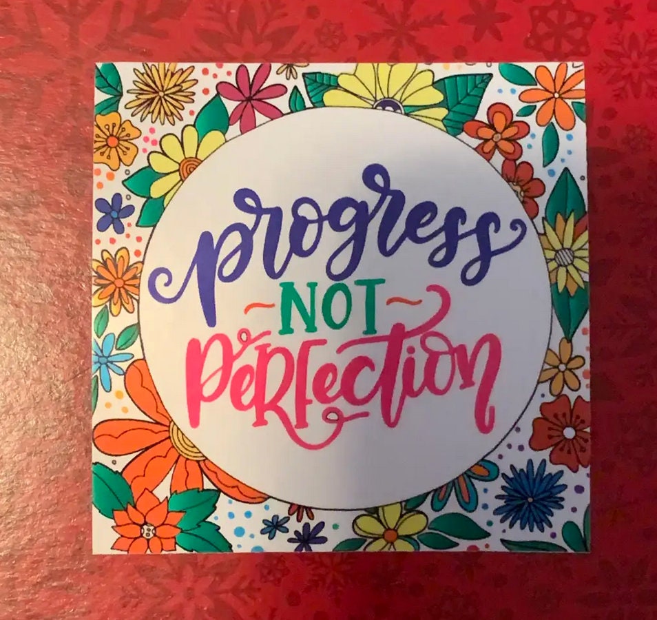 Progress Not Perfection Vinyl Sticker
