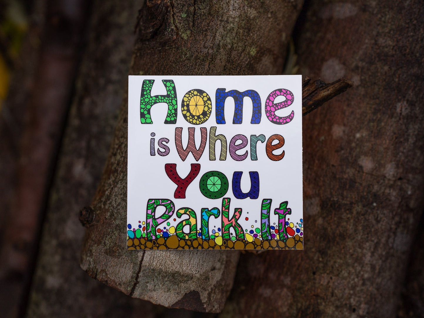 Home Is Where You Park It Vinyl Sticker, Pod Camper Vinyl Sticker, Vinyl Decal, Laptop Sticker, Camping Sticker, Gifts For Campers, RV Life