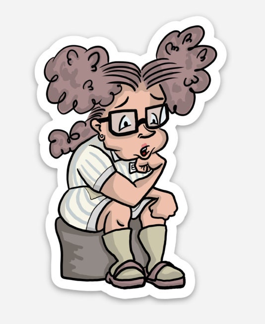 Edna The Overthinker Vinyl Sticker, Vinyl Decal, Sarcastic Cook, Gifts for Her, Laptop Stickers