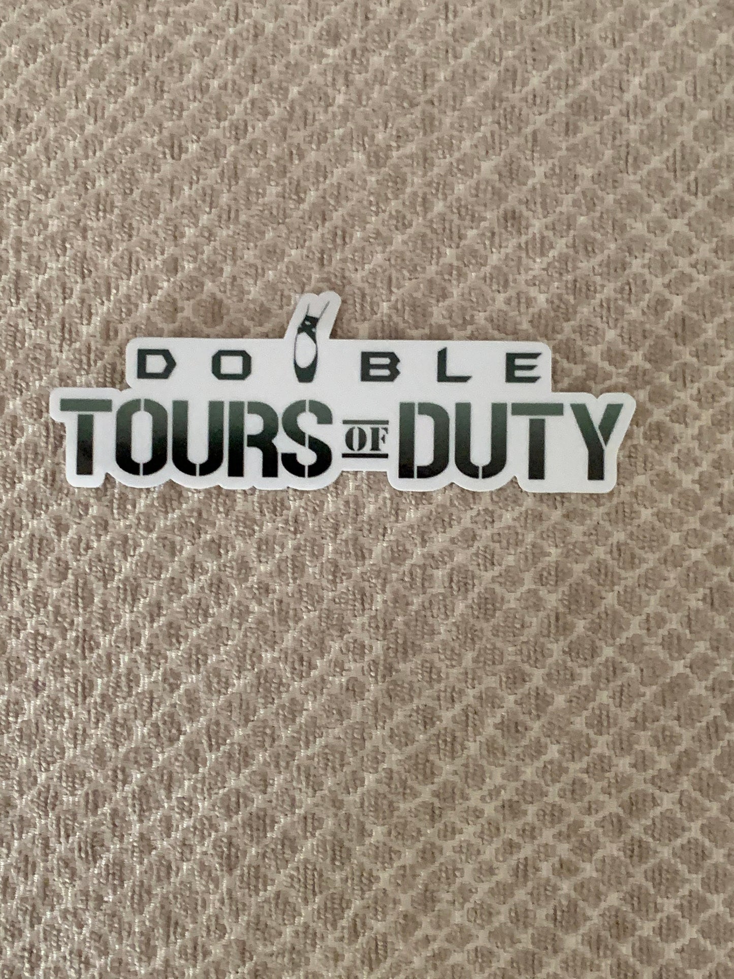 Double Tours of Duty Dance Vinyl Sticker, Vinyl Decal, Laptop Sticker, Dance Sticker, Gifts For Dancers,