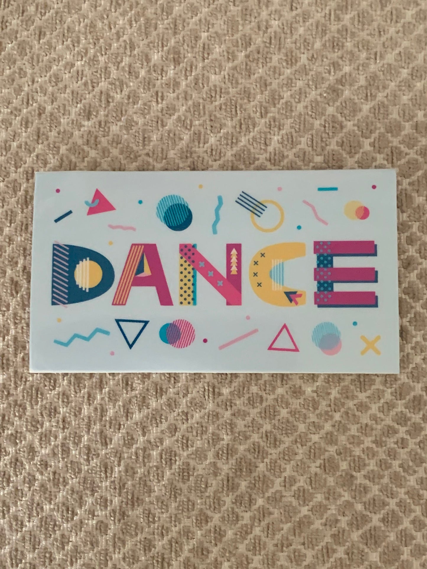 Confetti DANCE Vinyl Sticker, Vinyl Decal, Laptop Sticker, Dance Sticker, Gifts For Dancers,