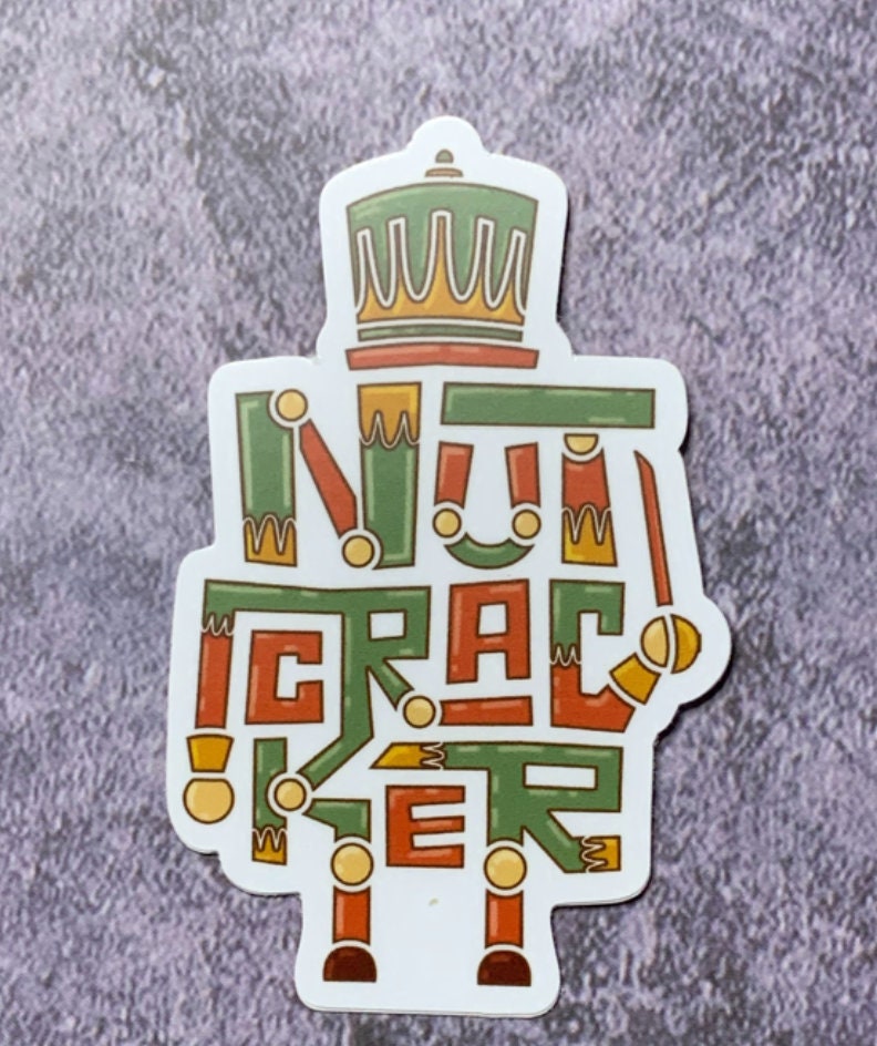Nutcracker Doll Vinyl Sticker, Vinyl Decal, Laptop Sticker, Dance Sticker, Gifts For Dancers, Ballet Gift, Nutcracker Gift
