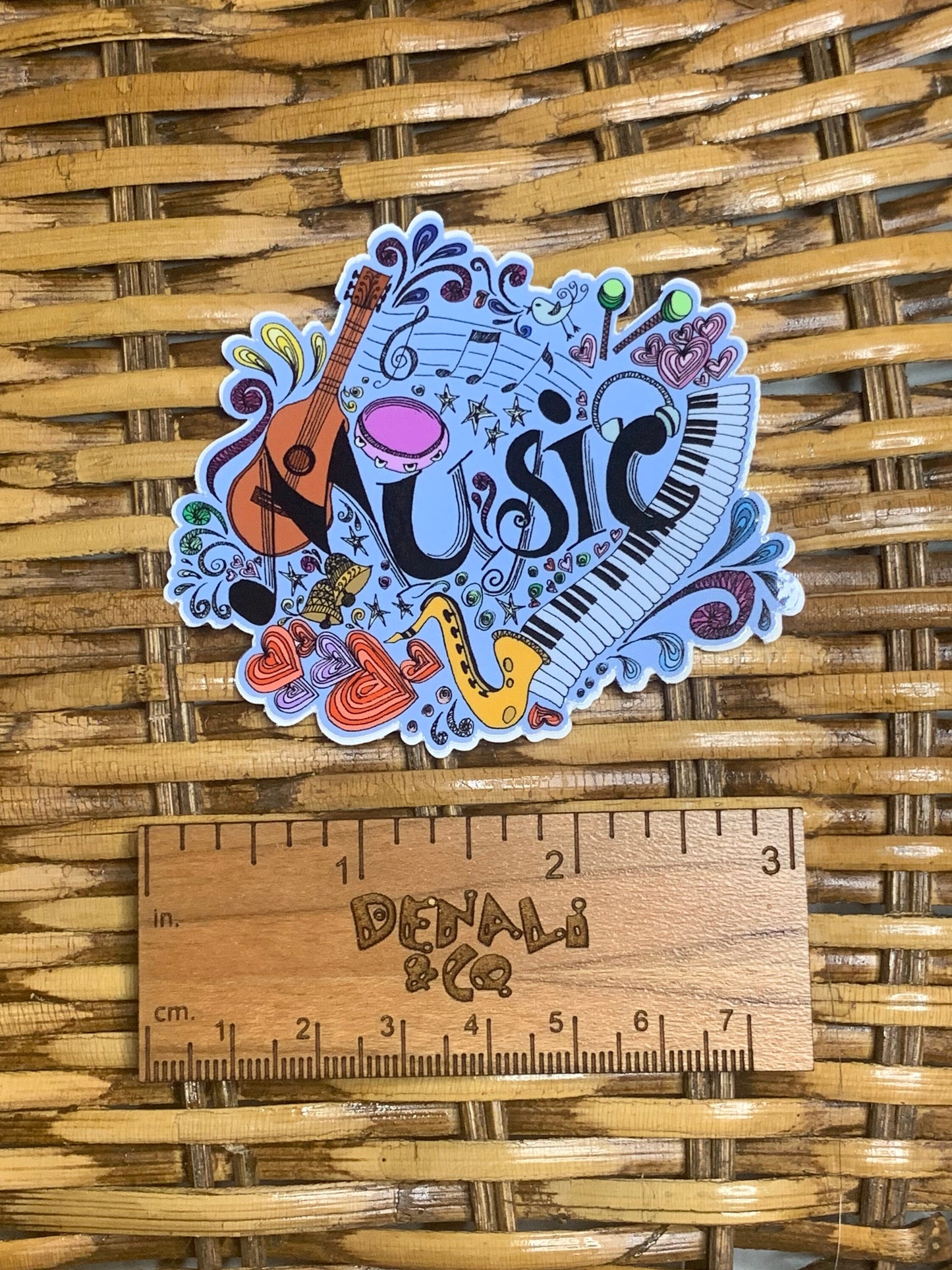 Music Collage Vinyl Sticker