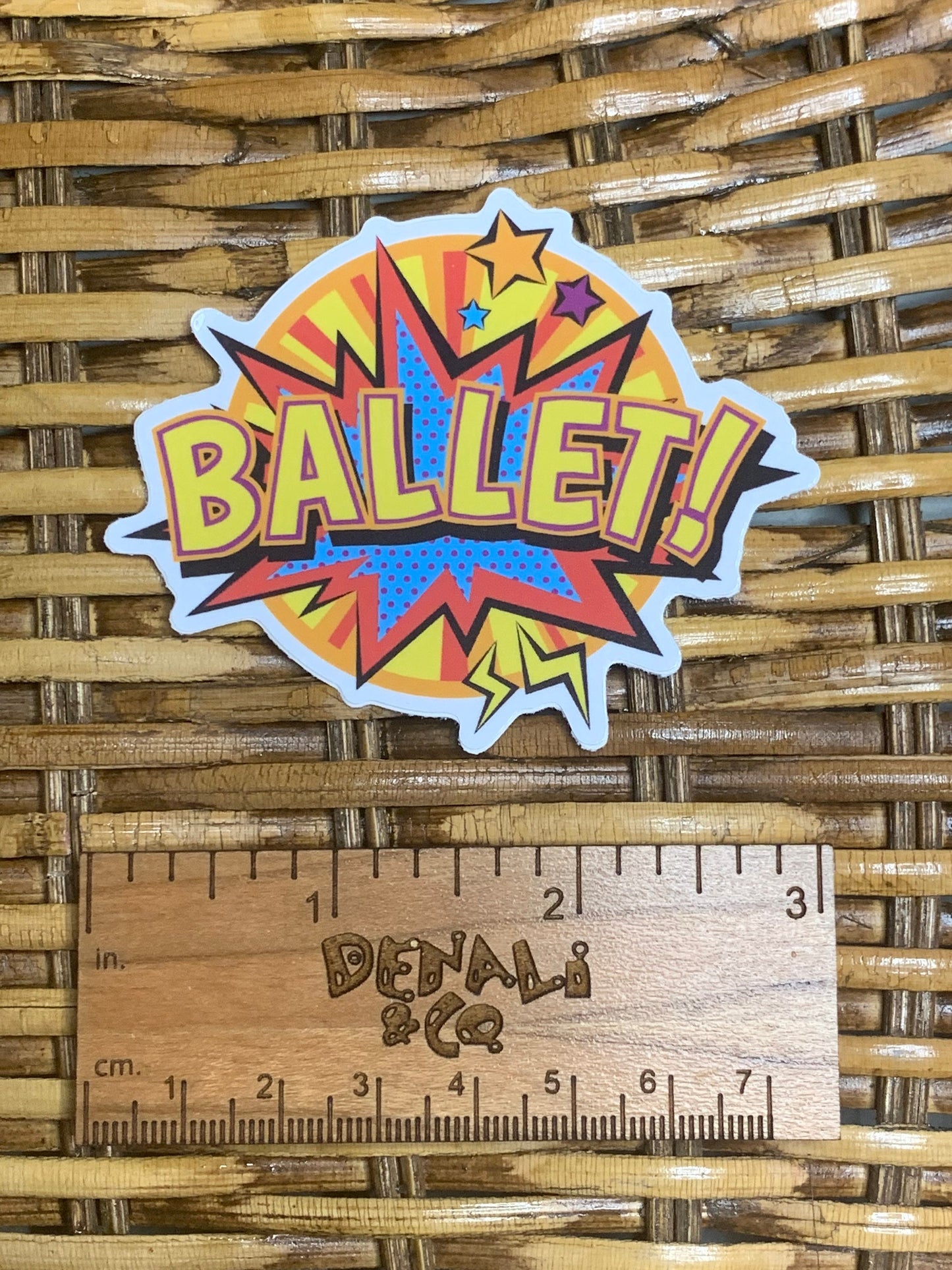 Comic Strip Ballet! Vinyl Sticker, Vinyl Decal, Laptop Sticker, Dance Sticker, Gifts For Dancers, Ballet Gift