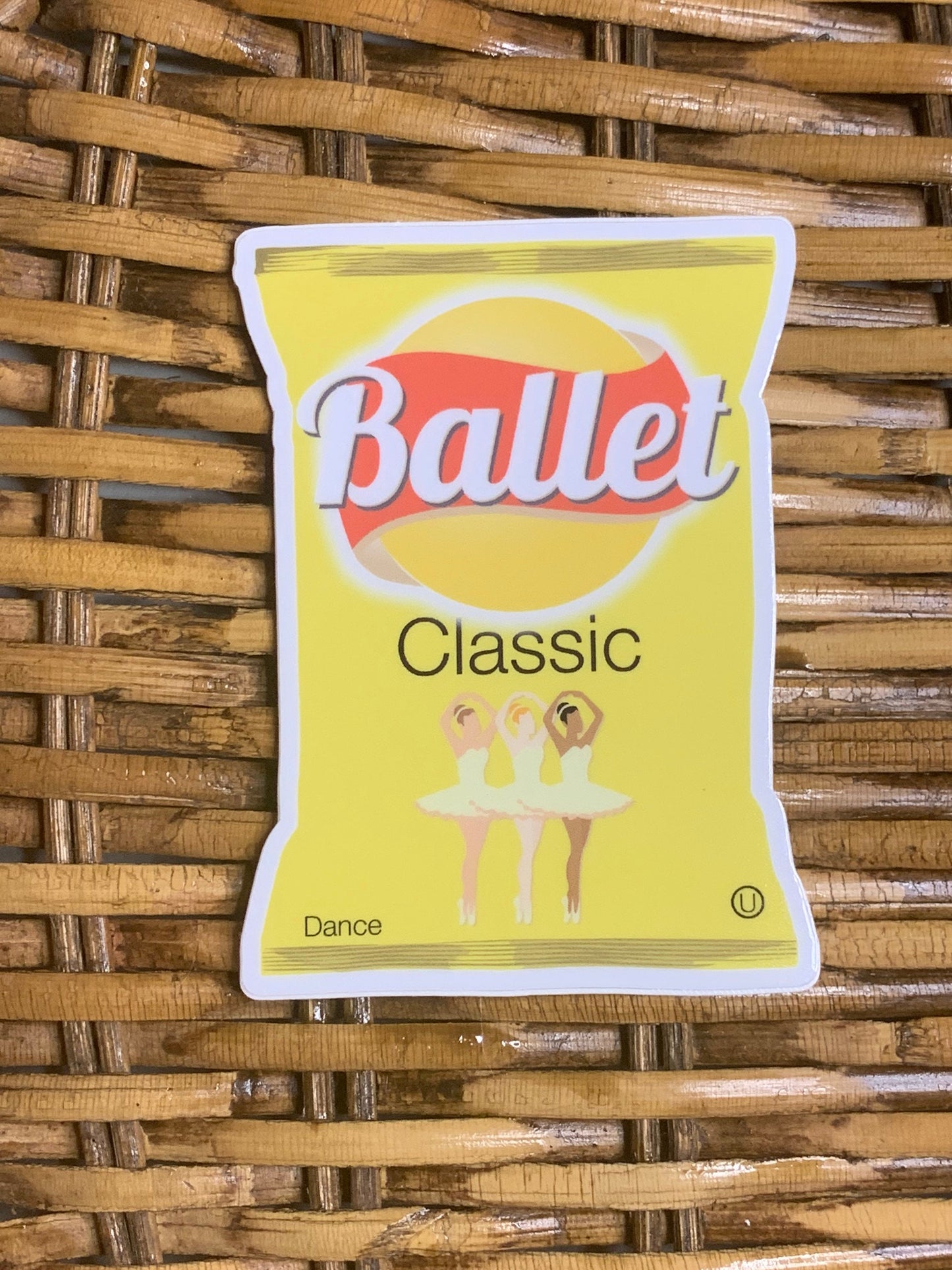 Ballet Chips Sticker, Vinyl Decal, Laptop Sticker, Dance Sticker, Gifts For Dancers, Ballet Gifts