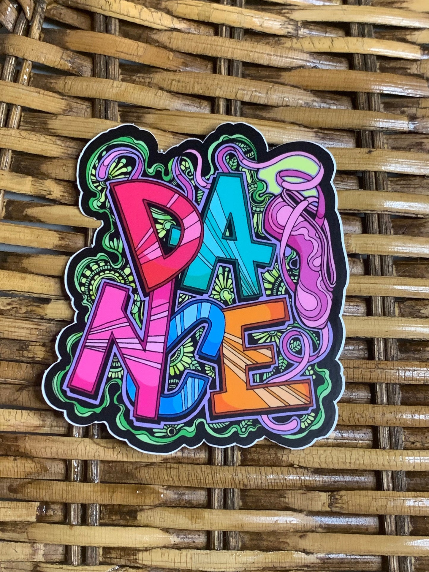 Graffiti Dance Vinyl Sticker, Vinyl Decal, Laptop Sticker, Dance Sticker, Gifts For Dancers, Ballet Gifts