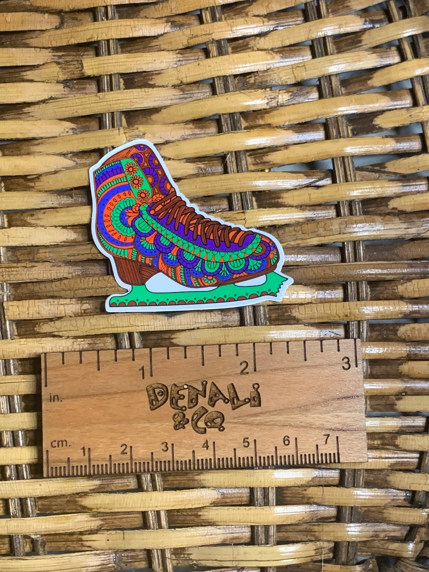 Mini Figure Skate Vinyl Sticker, Vinyl Decal, Laptop Sticker, Skate Sticker, Gifts For Figure Skaters, Ice Skating