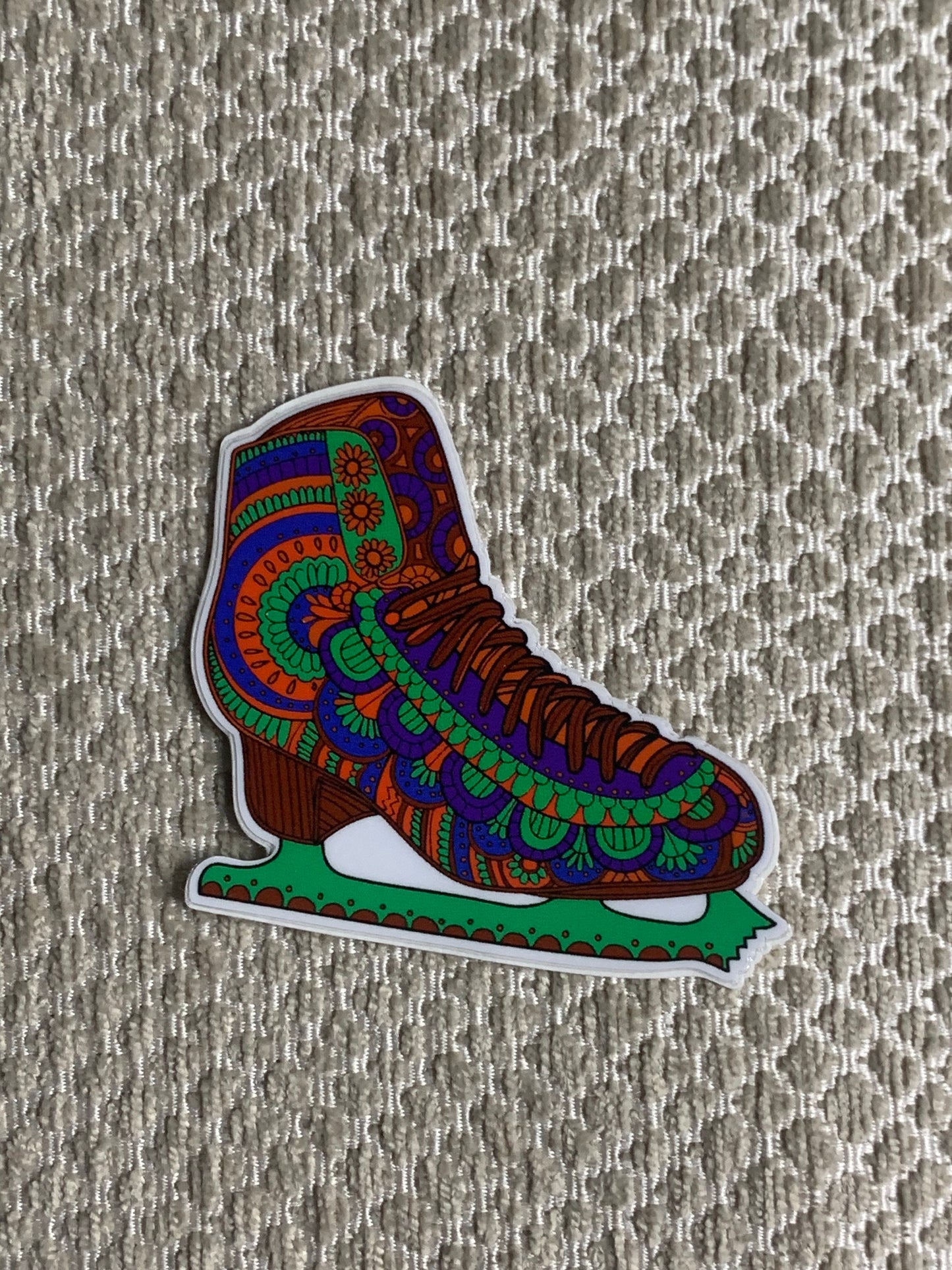 Mini Figure Skate Vinyl Sticker, Vinyl Decal, Laptop Sticker, Skate Sticker, Gifts For Figure Skaters, Ice Skating