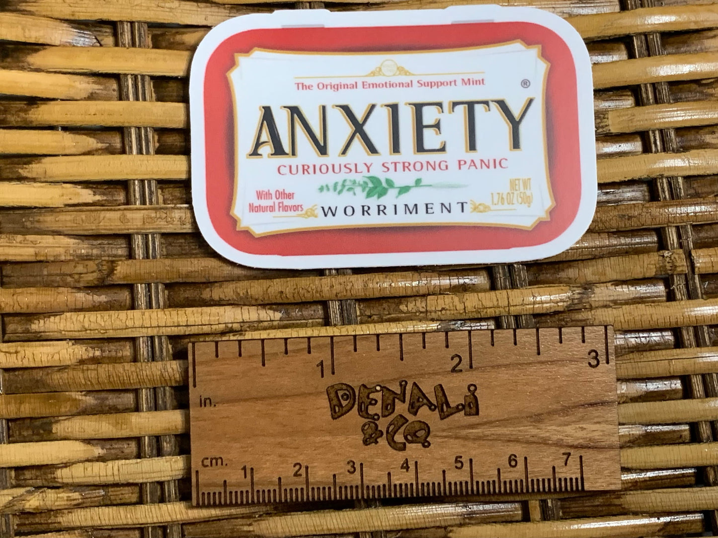 Anxiety Mint Parody Vinyl Sticker, Anxiety Sticker,
