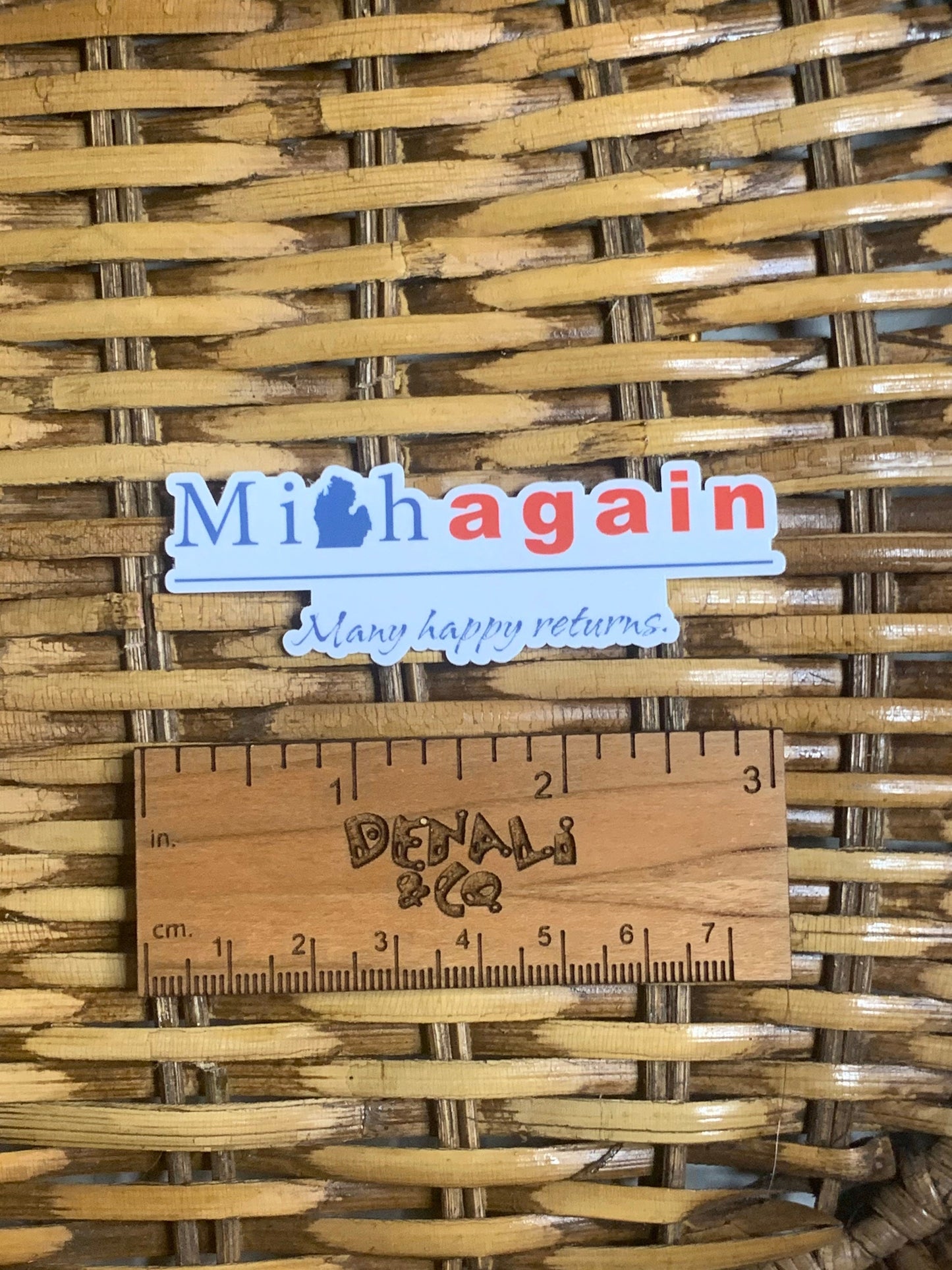Mich-again Many Happy Returns Michigan Vinyl Sticker, Vinyl Decal, Laptop Sticker, Michigan Sticker, Michigan gift