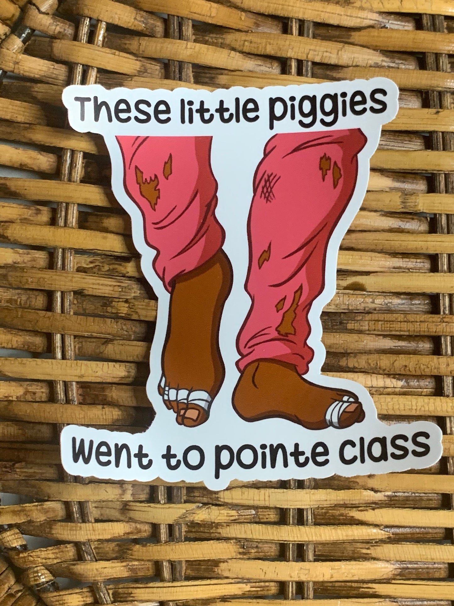 These Little Piggies Went to Pointe Class Vinyl Sticker,  Vinyl Decal, Laptop Sticker, Gifts for Her, Dance Sticker