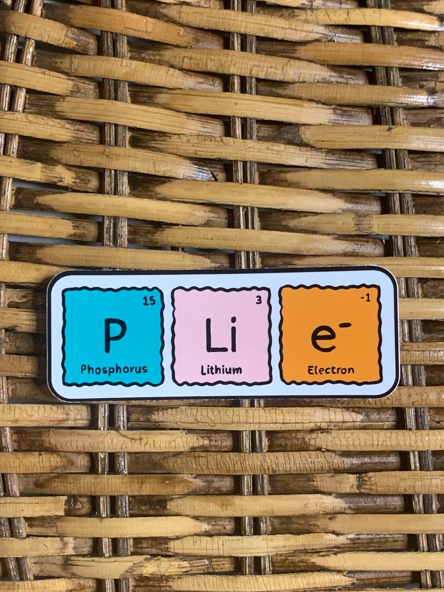 Periodic Table Plie Sticker,Vinyl Decal, Laptop Sticker, Dance Sticker, Gifts For Dancers, Ballet Gifts, Nutcracker Gifts
