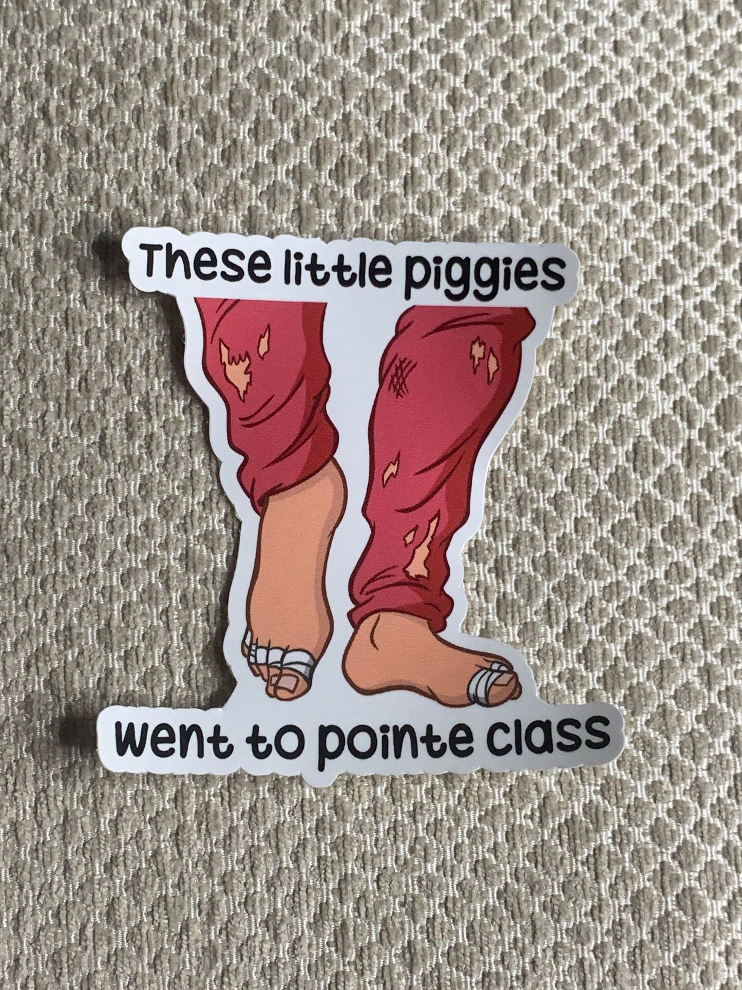 These Little Piggies Went to Pointe Class V2 Vinyl Sticker