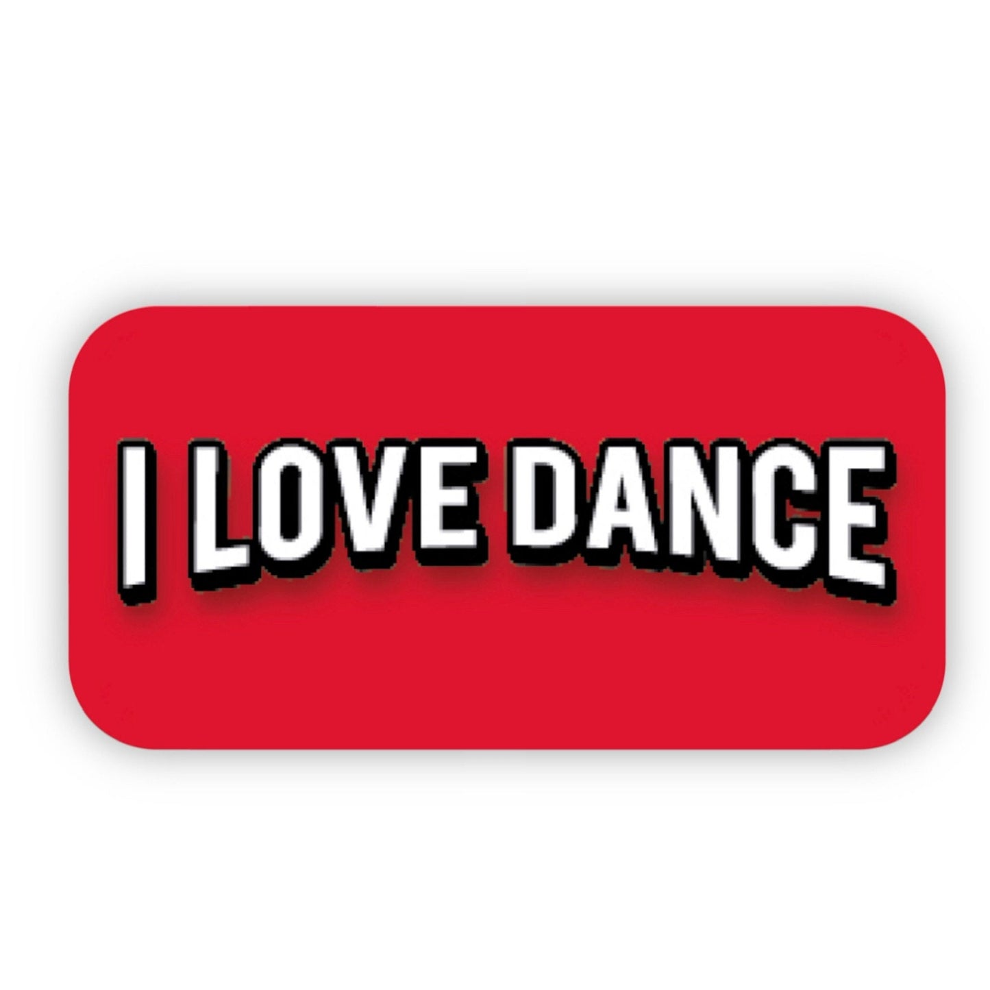 I Love Dance Valentine's Dance Sticker, Dance Sticker, Ballet Stickers, Gifts for Dancers