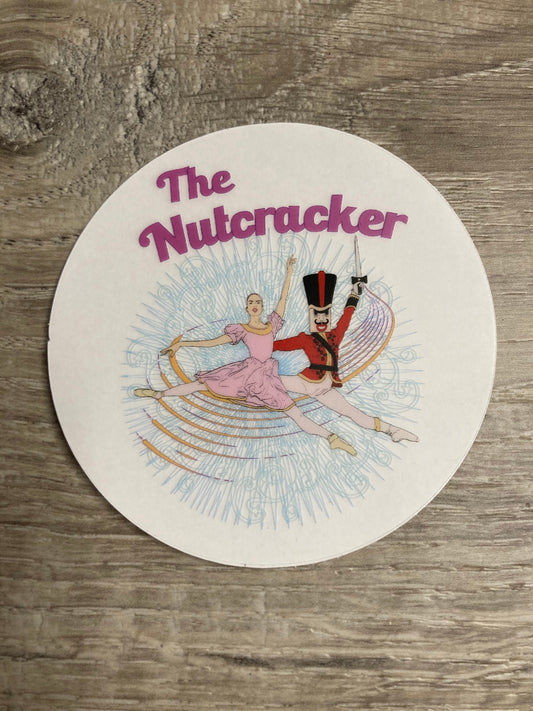 Nutcracker Pas De Deux Vinyl Sticker, Vinyl Decal, Laptop Sticker, Dance Sticker, Gifts For Dancers, Ballet Gifts